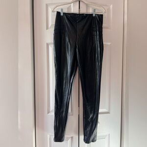Black Faux Leather Pants